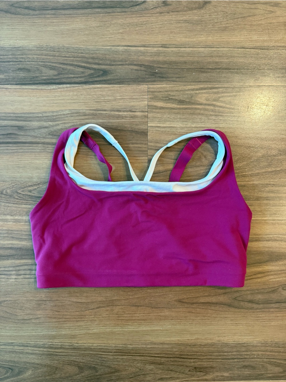 Athleta Athleta Double Up Sports Bra, double lined, M, magenta